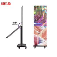Écran d'affichage LED pliable ROSYLED GOB P1.25 P1.86 P2 P2.5, écran publicitaire HD pliable sur pied, directement de l'usine