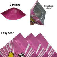 Emballage alimentaire personnalisé avec logo imprimé, sachet en plastique refermable anti-odeur pour fruits secs, sachet en mylar debout