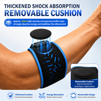 Attelle de compression pour coude de sport avec logo personnalisé et coussin de pression réglable
