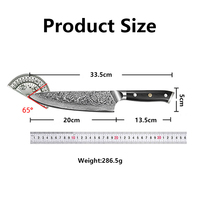 Keukenmessen Accessoires 67-laags 8 inch Damascus staal Japans koksmes met G10 handvat voor koken Santoku mes