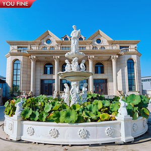 YOUFINE <strong>Large</strong> White Marble Fountain Hand Carved Figure <strong>Water</strong> <strong>Feature</strong> <strong>for</strong> Mansion <strong>Garden</strong> and Driveway Decoration - Product Image 3