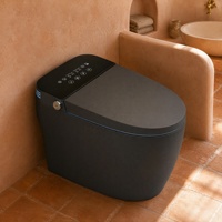 WC intelligent sans réservoir, finition mate, monobloc allongé, sans bride, chasse automatique, bidet, siège chauffant, massage, lavage, LED