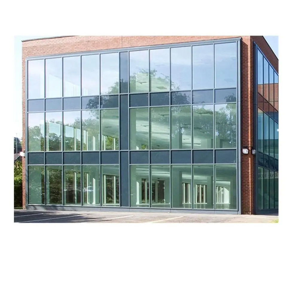 強化ガラスオフィスビル外壁カーテンウォール強化ガラスデザインアルミニウム