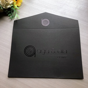 Sac en carton de cadeau d'invitation <span class=keywords><strong>A5</strong></span> noir personnalisé avec enveloppe de la meilleure qualité de logo de feuille noire pour des occasions spéciales - Product Image 2