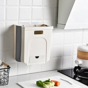 foldable hanging wall mounted trash bin