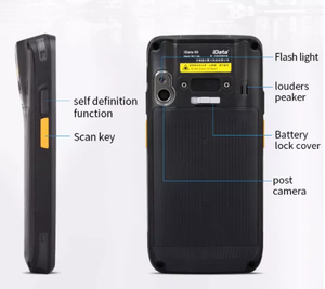 Escáner de Código de Barras Inalámbrico Resistente Idata 50P de 4.7 Pulgadas con Android <span class=keywords><strong>9.0</strong></span>, PDA Android con Batería Extraíble de 4000 mAh y Estado de Stock - Product Image 5
