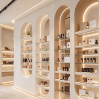 Vitrine Murale Moderne en Acier et Marbre avec LED, Écologique et Durable, pour Présentation de Parfums – Fabricant d'Armoires de Présentation Personnalisées pour Magasins de Parfums