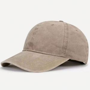 Wholesale Stock Solid Color Unstructured Polyester/Cotton Dad <b>Hats</b> 6 Panels Washed Distressed Baseball Caps Custom Logo Business - Product Image 3