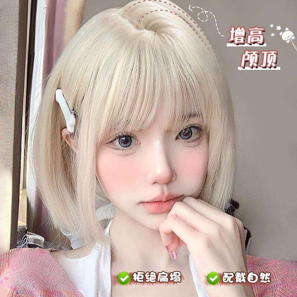 เพิ่มความสูงของศีรษะ [Platinum Gold] 28 ซม. พร้อมตาข่ายคลุมผม