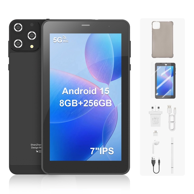 C idea Factory 7 Inches 1024*600 Android 15 SIM Tablet 8GB+256GB 6000mAh Entertainment for Adult & Kids