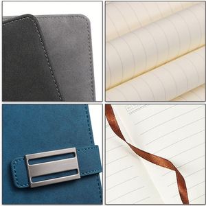 Libreta de Negocios Personalizada con Logotipo, A5, de Cuero PU, con Cierre Magnético, Placa Metálica, Diario de Reuniones, con Marcapáginas de Cinta, Regalo Corporativo - Product Image 3