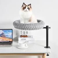 Lit de bureau rotatif à 360° pour chat, avec pince métallique réglable en hauteur pour bureau, 3 kg, certifié CE, vente en gros