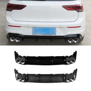 Diffuseur de pare-chocs arrière, séparateur de lèvre de pare-chocs, protection de pare-chocs, 4 sorties d'échappement pour Volkswagen Golf 8, kit carrosserie, accessoires auto - Product Image 1