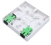 Dernière arrivée Boîte à bornes à fibre optique Plastique ABS Type 86 Façade de prise murale Boîte à fibres optiques de bureau à 2 cœurs