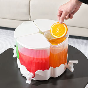Ensemble de seaux à fruits rotatifs DD1451 en gros avec 4 tasses et pichet infuseur, distributeur de boissons froides pour réfrigérateur - Product Image 4
