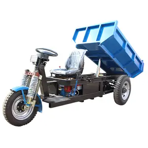 2 Ton Hydraulic 3 Wheel Mini Sepeda Roda Tiga Listrik Dumper Kendaraan Dump Truck