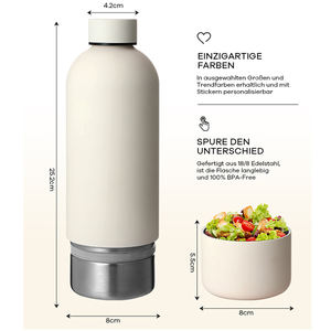 Botellas de <span class=keywords><strong>Agua</strong></span> Reutilizables de Boca Estrecha de 750 ml, Acero Inoxidable 304, Libres de BPA, Botellas de <span class=keywords><strong>Agua</strong></span> Aisladas con Recipiente Adicional - Product Image 2