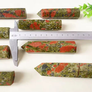 Vente en gros de pierres de cristal de pointe d'unakite naturelle polie de style bohème de qualité supérieure pour la décoration intérieure unique et les cadeaux de vacances - Product Image 2