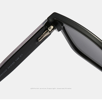 Lunettes de soleil carrées simples 2025 avec protection UV400, lunettes de soleil polarisées carrées surdimensionnées, lunettes de soleil rétro de luxe à dessus plat