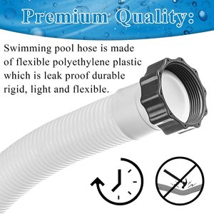 Lot de 2 tuyaux de remplacement pour piscine avec adaptateurs de type B pour pompe de filtration de piscine hors sol, installation facile - Product Image 4