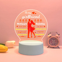 Op maat gemaakte Valentijnsdag cadeau verjaardag voor vrouwen baby bruiloft aandenkens bruidsmeisje gast kinderen 3D UV print nachtlampje