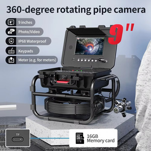 9 pouces 360 rotation Double objectif et localisateur d'objectif unique DVR vidéo industrielle vidange <span class=keywords><strong>plomberie</strong></span> tuyau inspection égout vidange caméra - Product Image 2