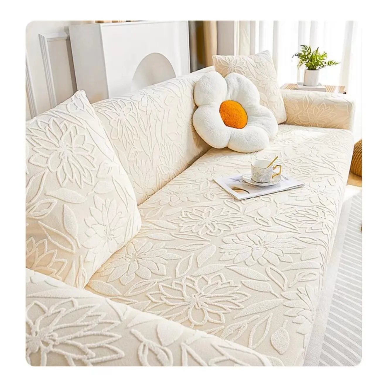 Wholesale Knitted Brushed Sofa Cover Elastic Multi New Designs Universal Covers For Sofa Removable Cover