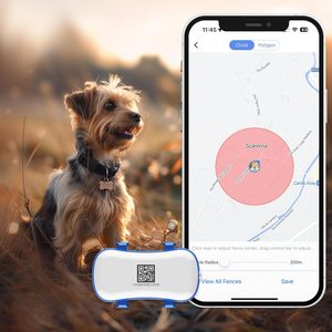 เครื่องติดตาม GPS สำหรับสัตว์เลี้ยง สำหรับสุนัข ติดตามตำแหน่งแบบเรียลไทม์ กันน้ำ รองรับ 4G GPS ในตัว ใช้งานร่วมกับ Android และ iOS ดีไซน์ทรงสี่เหลี่ยม - Product Image 2
