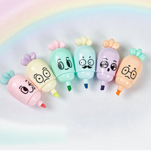 Bút Đánh Dấu Củ Cải Bút Dạ Quang Hoạt Hình Cho Học Sinh Bút Đánh Dấu Nhỏ Cầm Tay Bút Đánh Dấu Sai Tay - Product Image 1