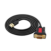 Cable Serial RS232 Personalizado de DB15 DB25 DB26 a DB9 para Uso Industrial con Micrófono CNC - Conectores Dorados Blindados con Trenzado