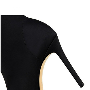 Bottes et bottines pour femme en matière extensible, talon fin, pour club de nuit, collection 2025 - Product Image 5