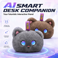 Robot de Peluche Inteligente con IA, Compañero de Escritorio, Marrón, Suave, Peludo, con Ojos Estrellados, Canta, Habla, Baila, para Niños, Regalo de Cumpleaños, Precio de Fábrica