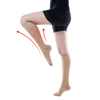 Chaussettes de compression médicale d'usine CLASSE 2 respirantes pour femmes, certifications complètes, plusieurs tailles S à 7XL, en stock, couleur noire et chair