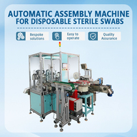 Machine d'assemblage de tampons d'échantillonnage stériles jetables à grande vitesse pour la fabrication de tampons médicaux
