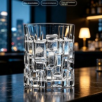 NOUVEAU Verre à boisson minimaliste sans pied ni couvercle en verre transparent épaissi pour whisky, bière, liqueur, verre à boire pour bar, logo personnalisé