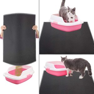 Livraison rapide Pieviev <span class=keywords><strong>chat</strong></span> litière tapis Double couche étanche à l'<span class=keywords><strong>urine</strong></span> piégeage résistant à l'eau Kitty litière tapis de piégeage - Product Image 2