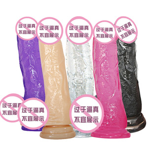Jiuxi Dildo réaliste transparent en TPE, coloré comme du cristal, jouet sexuel féminin, produit d'amélioration sexuelle pour adultes, vente chaude - Product Image 2
