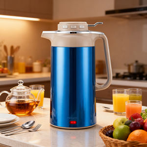 Bouilloire électrique à double paroi en acier inoxydable, isolation sous vide, arrêt automatique, protection contre l'ébullition à sec, base rotative à 360 degrés - Product Image 5