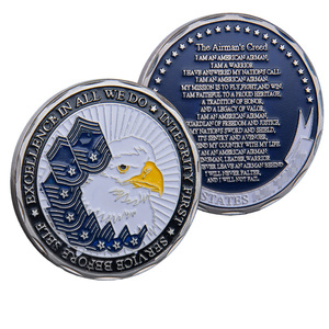 Moneda Conmemorativa de Metal Chapada en Oro, Moneda de Recuerdo con el Lema del Aviador, Moneda Coleccionable de Excelencia e Integridad - Product Image 4