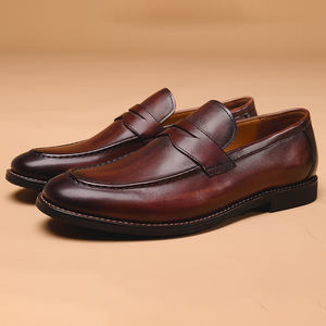 Mocasines Formales de Cuero Genuino para Hombre, de Alta Calidad, Pintados a Mano, para Bodas, Banquetes y Negocios, Primavera/Otoño - Product Image 2