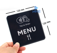 Plaque de commande de menu de restaurant NFC 213 imperméable en acrylique avec colle au dos