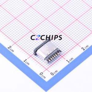 KH-TYPE-C-L6.5-6P USB Connector Through hole Component (THT) Connector Type-C Through Hole 6P - Product Image 2