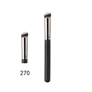 Concealer brush with wooden handle soft hair no powder beginner <b>makeup</b> brush seamless beauty <b>tool</b> mini oblique head - Product Image 4