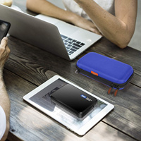 Estuche Circular Portátil Negro para Auriculares, Funda Rígida de EVA con Cremallera, Duradera, para Auriculares con Cable, Flexible y Funcional para Herramientas