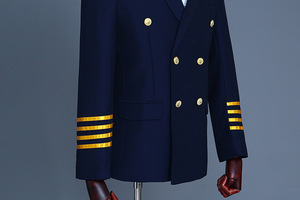 <span class=keywords><strong>Abito</strong></span> da Capitano da Uomo, Completo <span class=keywords><strong>Doppiopetto</strong></span> con Nappe e Spalline, Uniforme per Spettacoli, <span class=keywords><strong>Abito</strong></span> da Studio Fotografico - Product Image 4