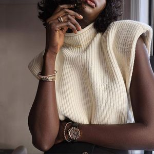 OEM ODM Support America / <strong>UK</strong> Casual <strong>Women's</strong> Turtleneck Sweater Fashionable <strong>Vest</strong> <strong>Tops</strong> Casual <strong>Vest</strong> <strong>Women</strong> Knitwear Pullover <strong>Tops</strong> - Product Image 2