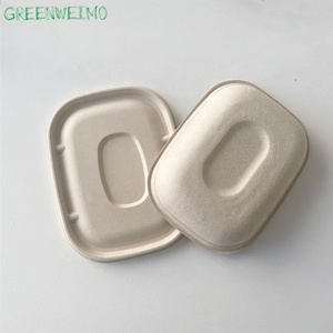 Bagasse Biodegradable Disposable Custom Lunch Fast Food Box With Lid