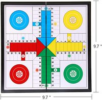 Hot Selling High Quality 10" Plastic Ludo Go Board Folding Travel Magnetic Ludo Game Set