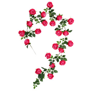 <span class=keywords><strong>Guirnalda</strong></span> <span class=keywords><strong>de</strong></span> Rosas Artificiales <span class=keywords><strong>de</strong></span> Plástico, 175 cm, Decoración para Techo, Cubre Ductos <span class=keywords><strong>de</strong></span> Aire Acondicionado, Balcón, Multiusos - Product Image 5