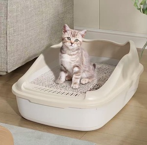 <span class=keywords><strong>Bac</strong></span> <span class=keywords><strong>à</strong></span> <span class=keywords><strong>litière</strong></span> pour chat semi-fermé surélevé pour éviter les éclaboussures Produits pour animaux de compagnie de grande taille pour toilettes pour chat - Product Image 2